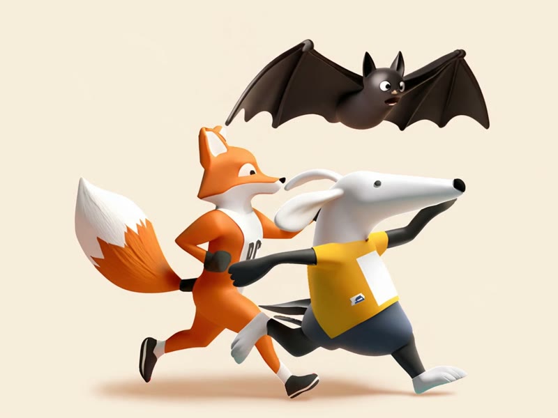The enduri fox, anteater and bat learning together