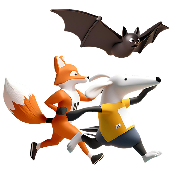 An illustration with the enduri characters