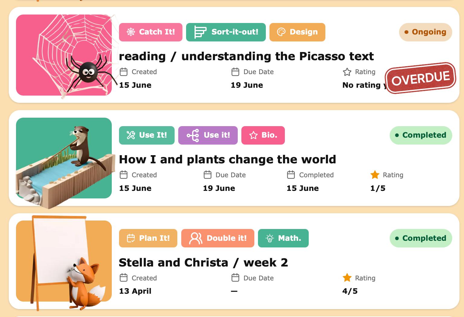 Learning task: reading and understanding the Picasso text