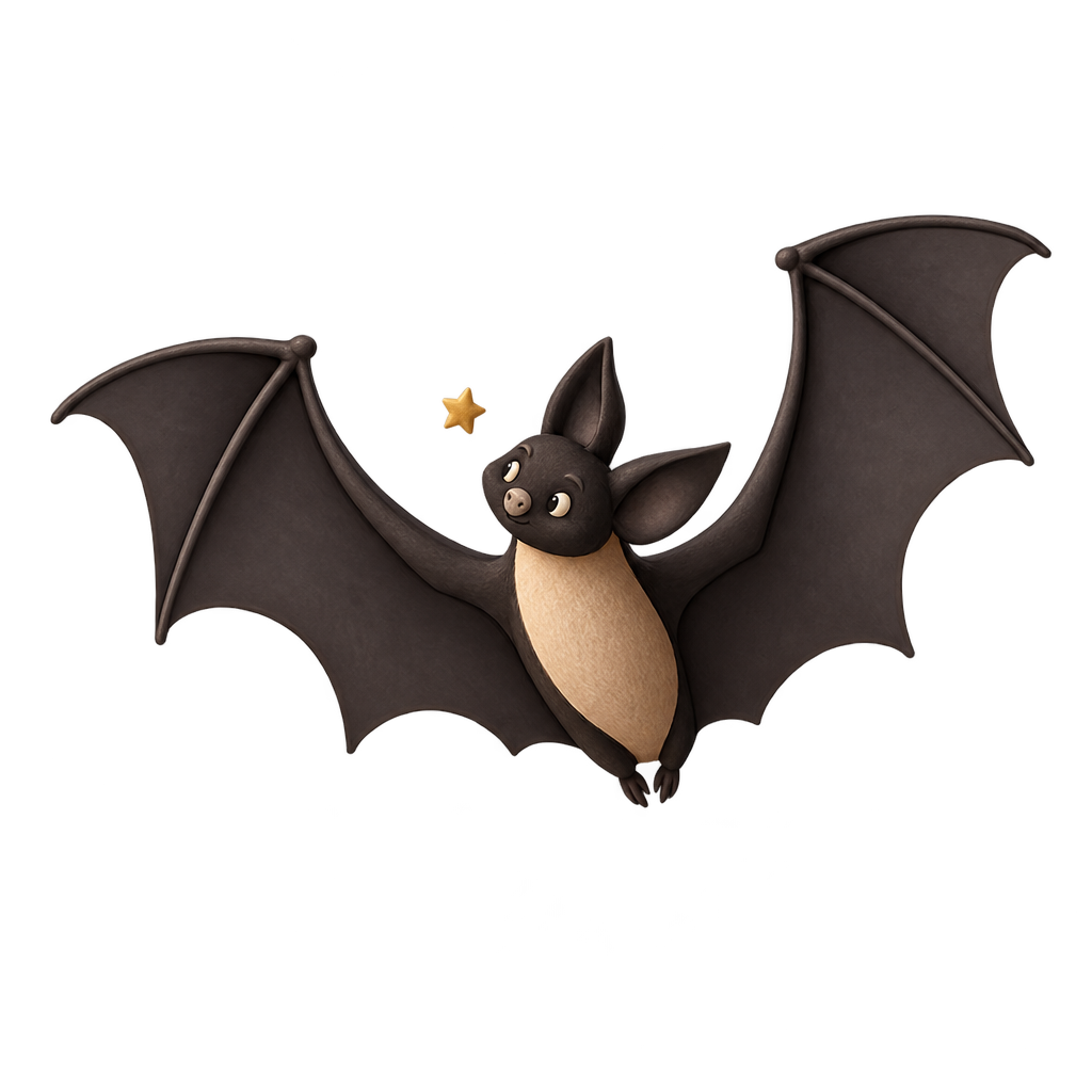 Die Fledermaus hört neugierig zu
