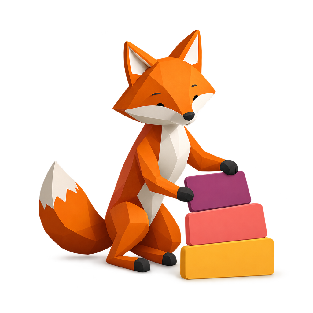 The fox arranging the steps of a learning plan