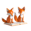 Two reading foxes symbolising enduri's focus on reading as a foundational skill for success through domain-general strategies.